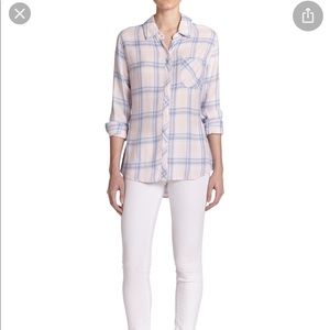 Rails Hunter plaid shirt pink and blue